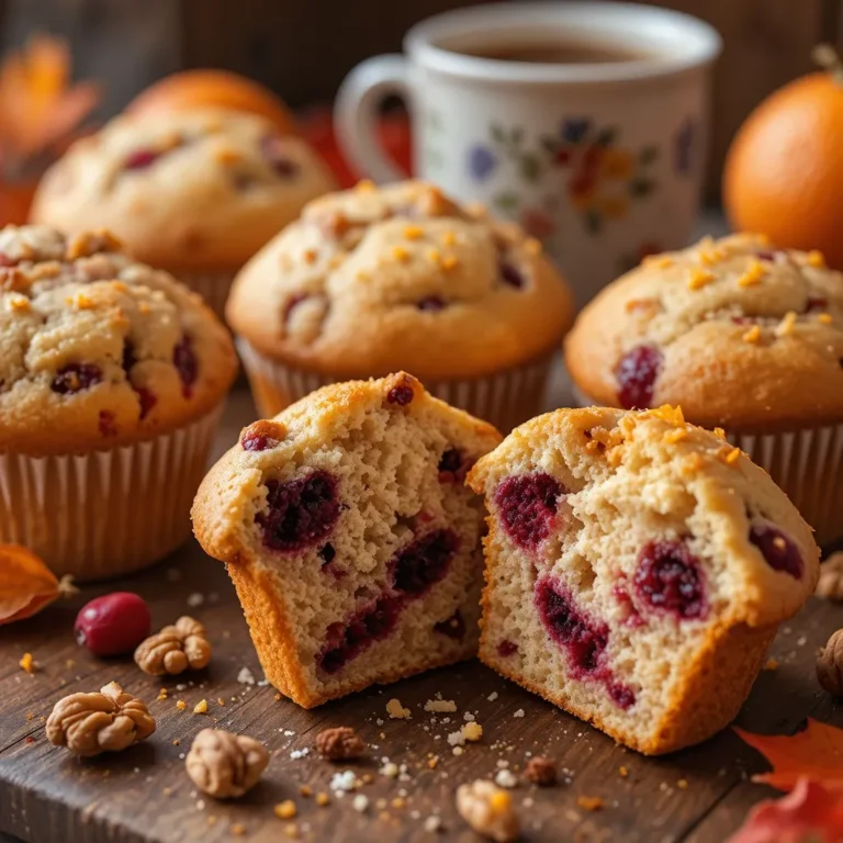 Leftover Cranberry Sauce Orange Muffins