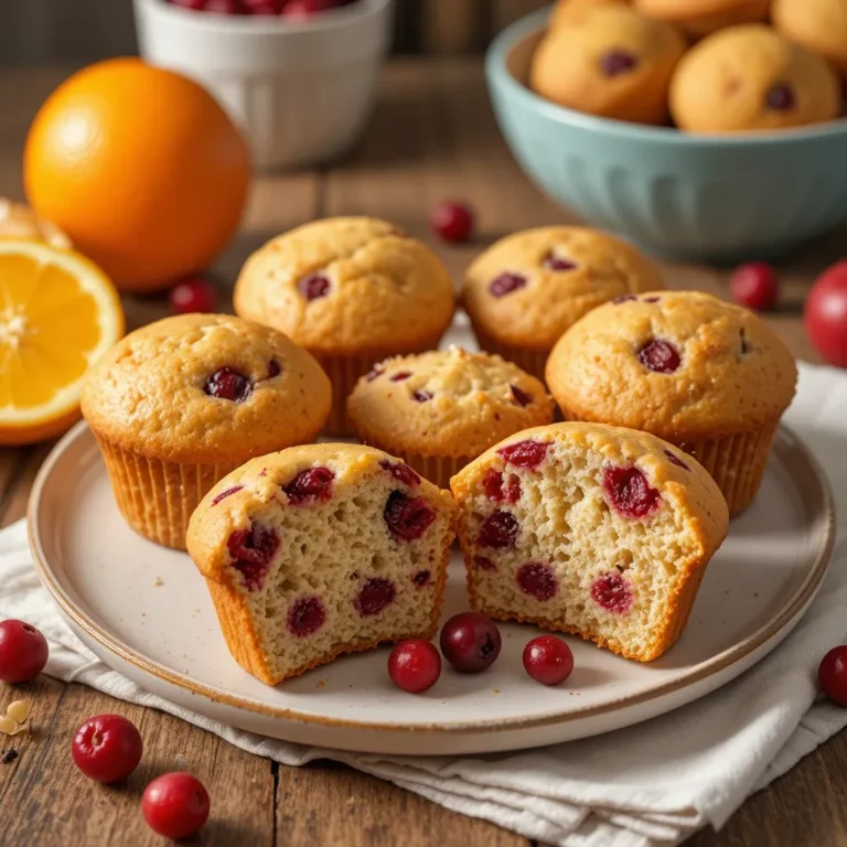 Low Calorie Cranberry Orange Muffins