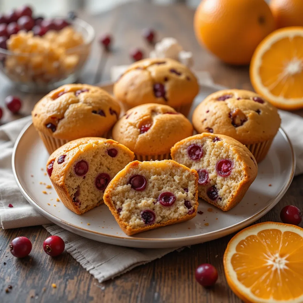 Low Calorie Cranberry Orange Muffins