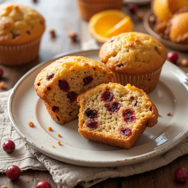 Low Sugar Cranberry Orange Muffins
