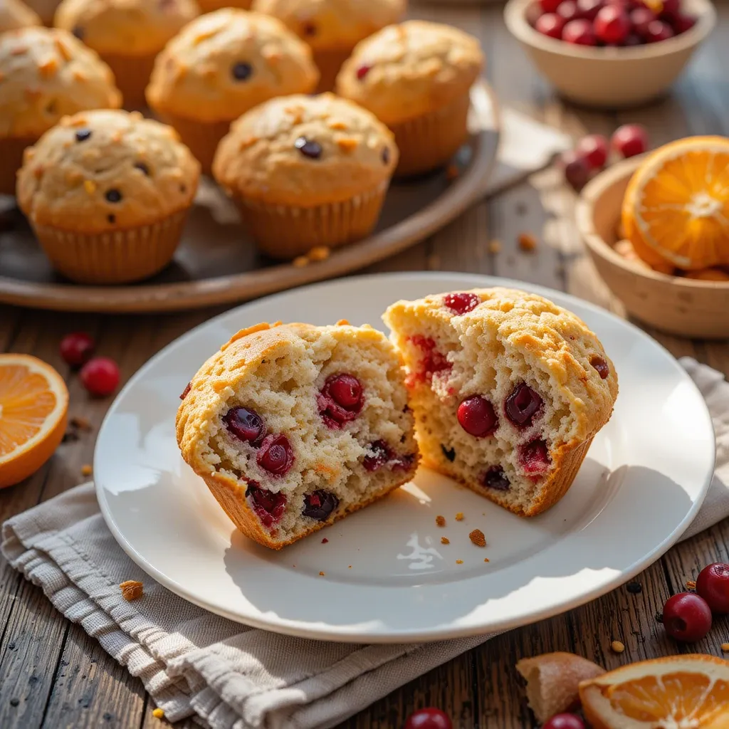 Low Sugar Cranberry Orange Muffins