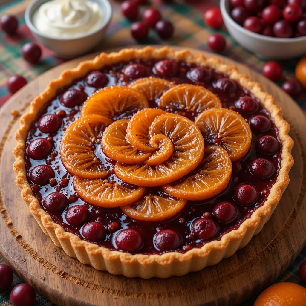 Orange Cranberry Tart