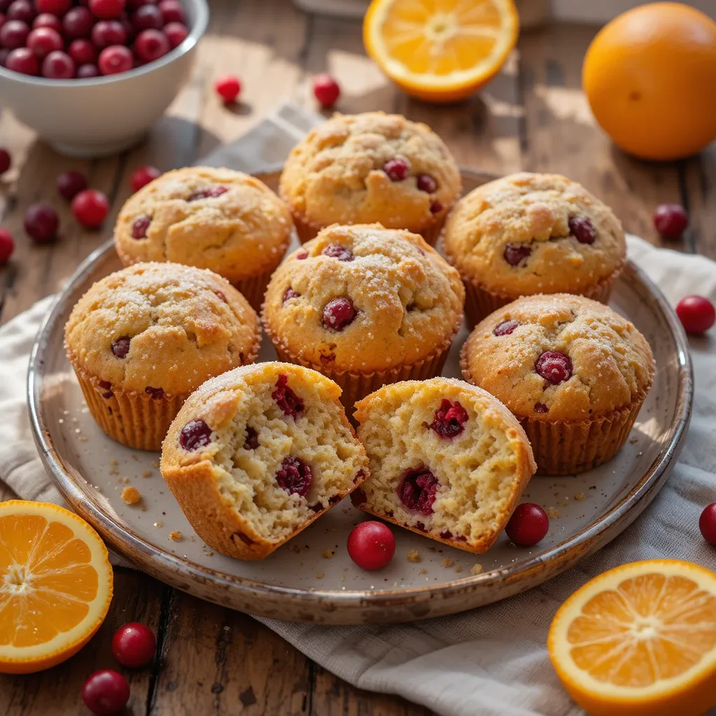 Orange Juice Cranberry Muffins